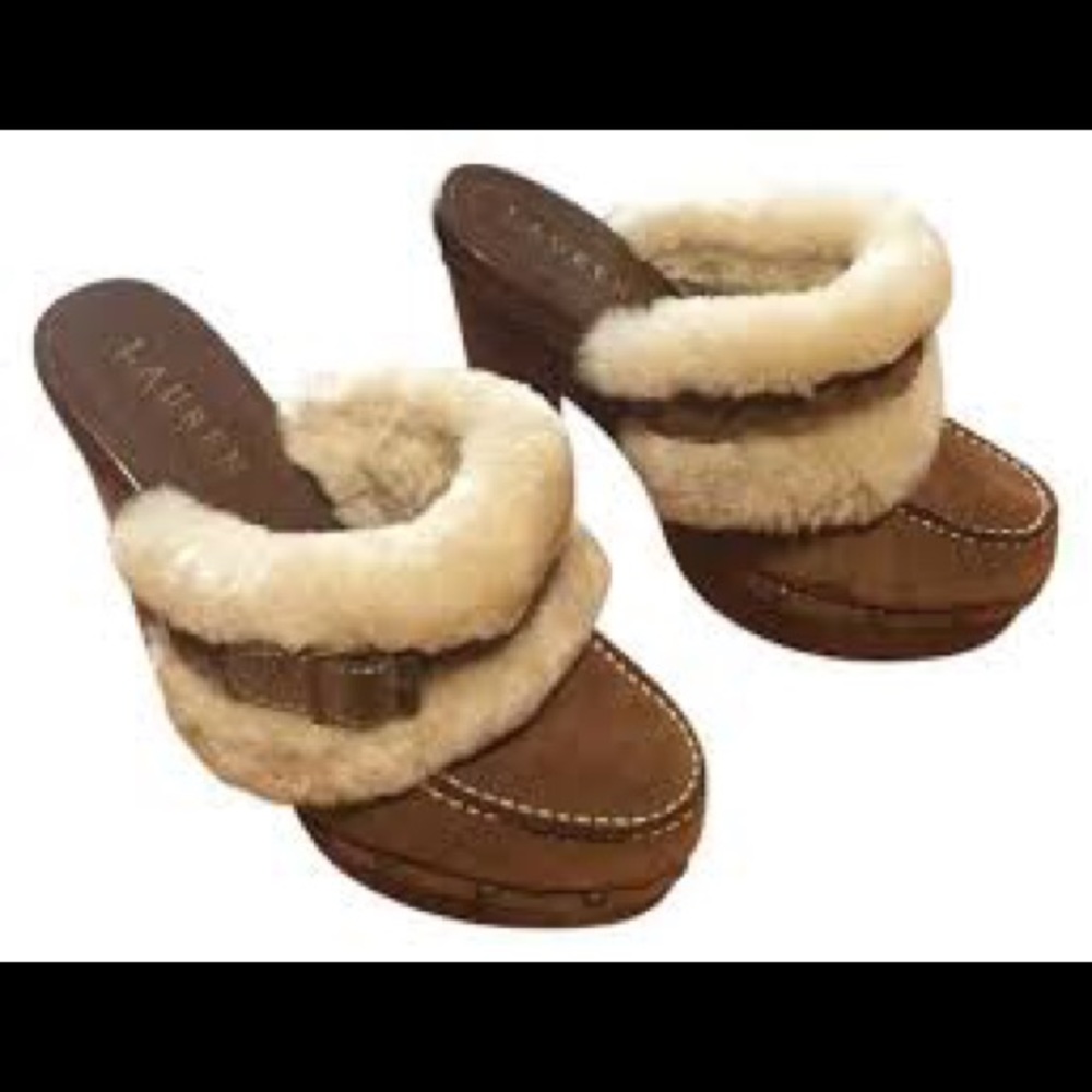 Lauren ralph lauren lrl fur lined clogs - Picture 7 of 8